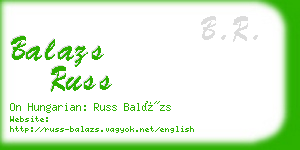 balazs russ business card